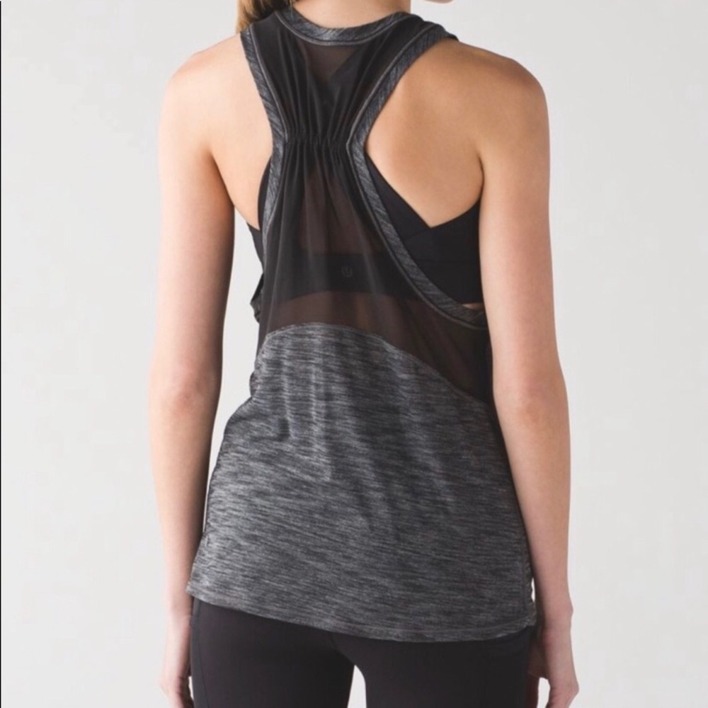 Lululemon work the circuit mesh tank top